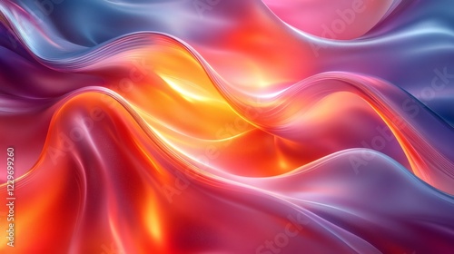 Wallpaper Mural Futuristic 3D background smooth lines and rich color gradients forming a dynamic and modern abstract art design with intricate details Torontodigital.ca