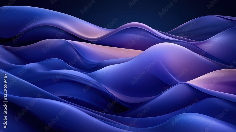 Obraz premium Abstract blue and purple waves.