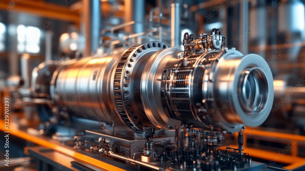Schematic of a combined-cycle power plant featuring gas and steam turbines, high-detail, corporate presentation-ready. Schematic of a combined-cycle power plant featuring gas and steam turbines, high-detail, corporate presentation-ready.