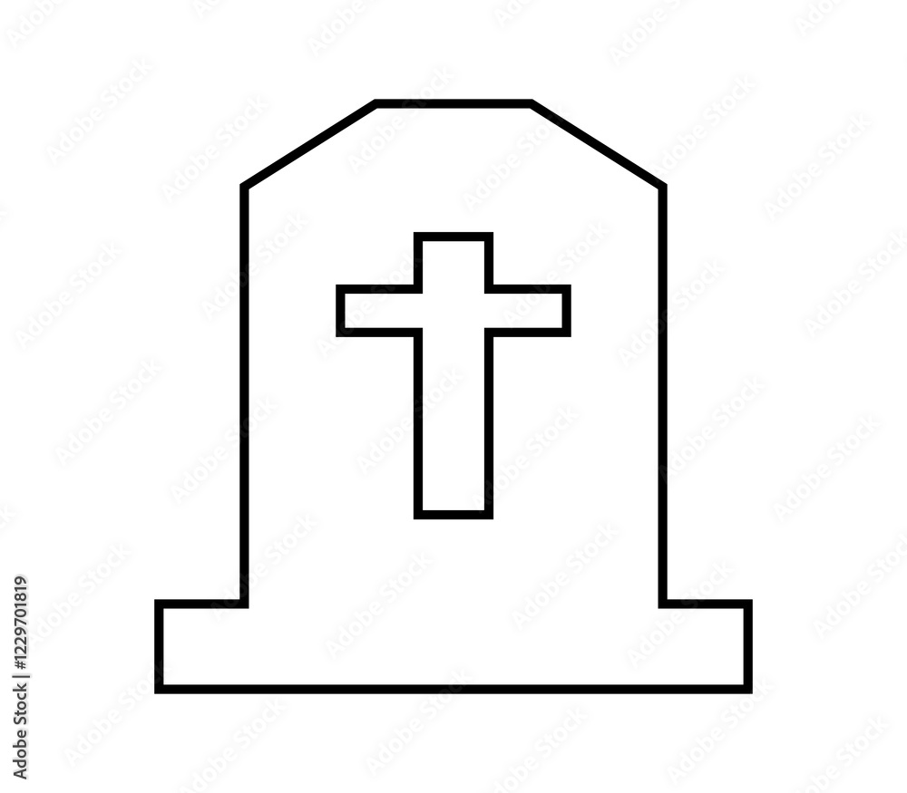 Obraz premium Cemetery icon illustrated in vector on white background
