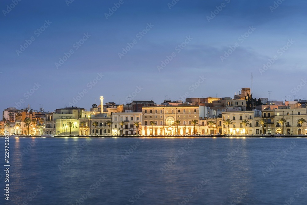 City view at dusk, Brindisi, Puglia, Italy, Europe City view at dusk, Brindisi, Puglia, Italy, Europe
