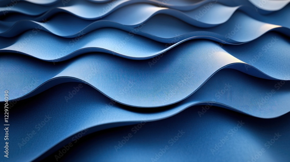 Obraz premium Abstract blue wave pattern background.