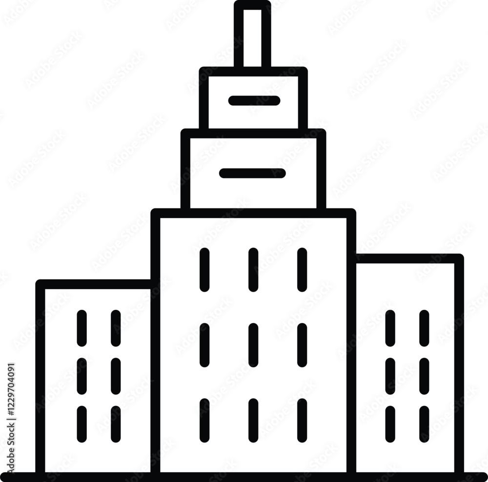 Building web icons in line style. Business buildings, Hotel, hospital, apartament, city, town house. Editable stroke width Building web icons in line style. Business buildings, Hotel, hospital, apartament, city, town house. Editable stroke width