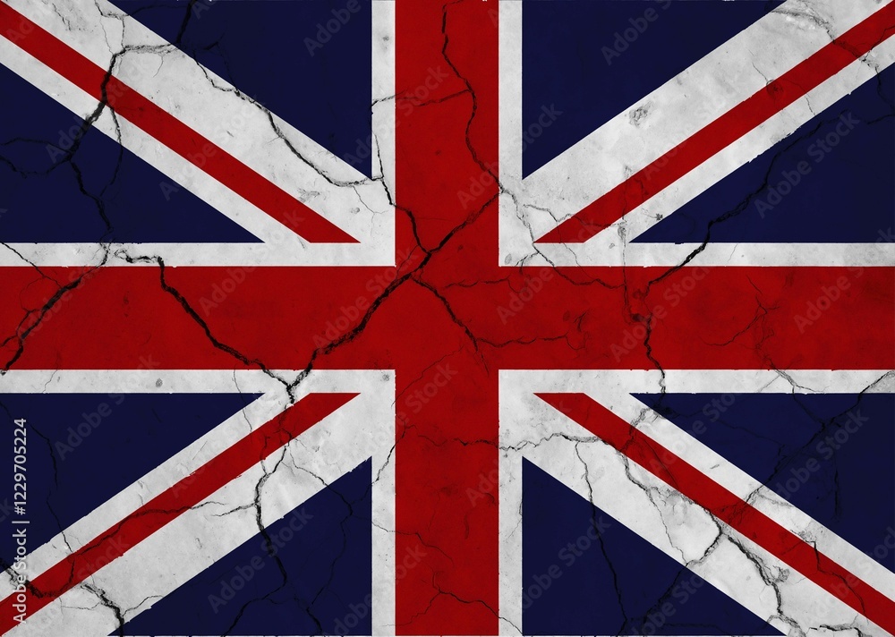 Fototapeta premium Great britain flag with texture on background