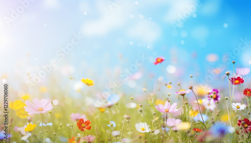 spring meadow with flowers