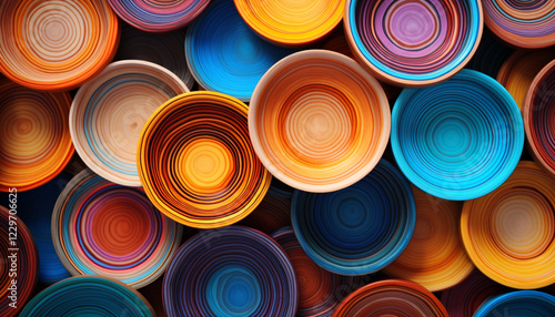 colorful plastic bottles