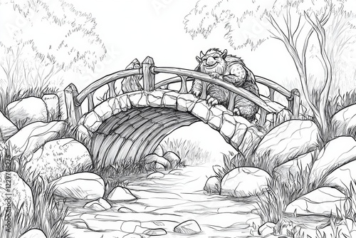 Wallpaper Mural Enchanted Forest Bridge Scene Torontodigital.ca