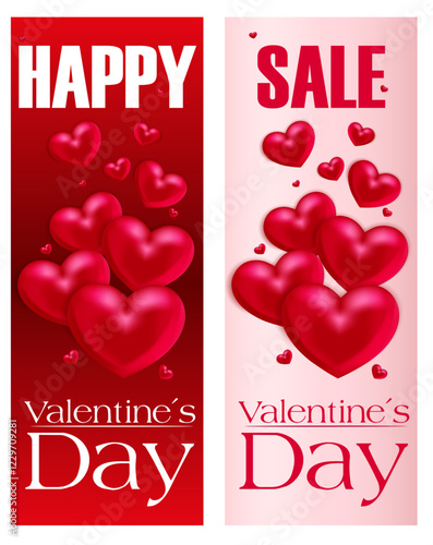 Valentines day sale background banner