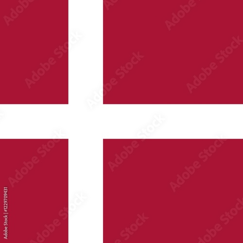 Official national flag of Denmark photo