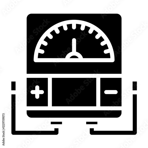 Vector Design Voltmeter Icon Style