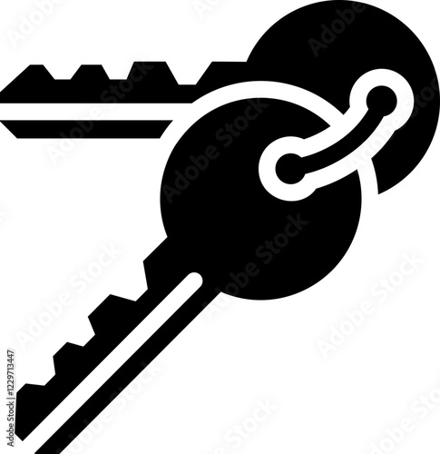 House Keys Glyph Icon