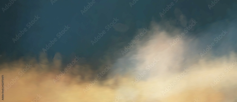 Fototapeta premium Surreal Blurred Abstract Art Colorful Background, sky with clouds as blurred background
