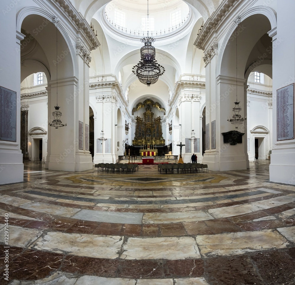 Obraz premium Interior of Monastery of San Nicolò l'Arena, Catania, Sicily, Italy, Europe