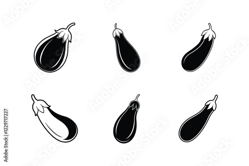 eggplant silhouette vector illustration