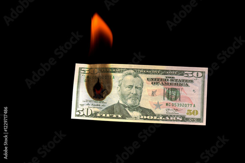 dollar finance business burning geld photo