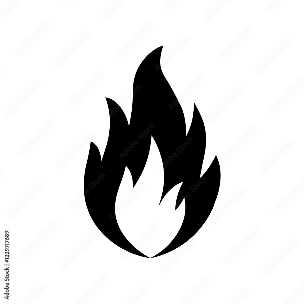 Black and White Heart-Shaped Flame Vector Illustration with a Nostalgic Vibe, Isolated on White Black and White Heart-Shaped Flame Vector Illustration with a Nostalgic Vibe, Isolated on White
