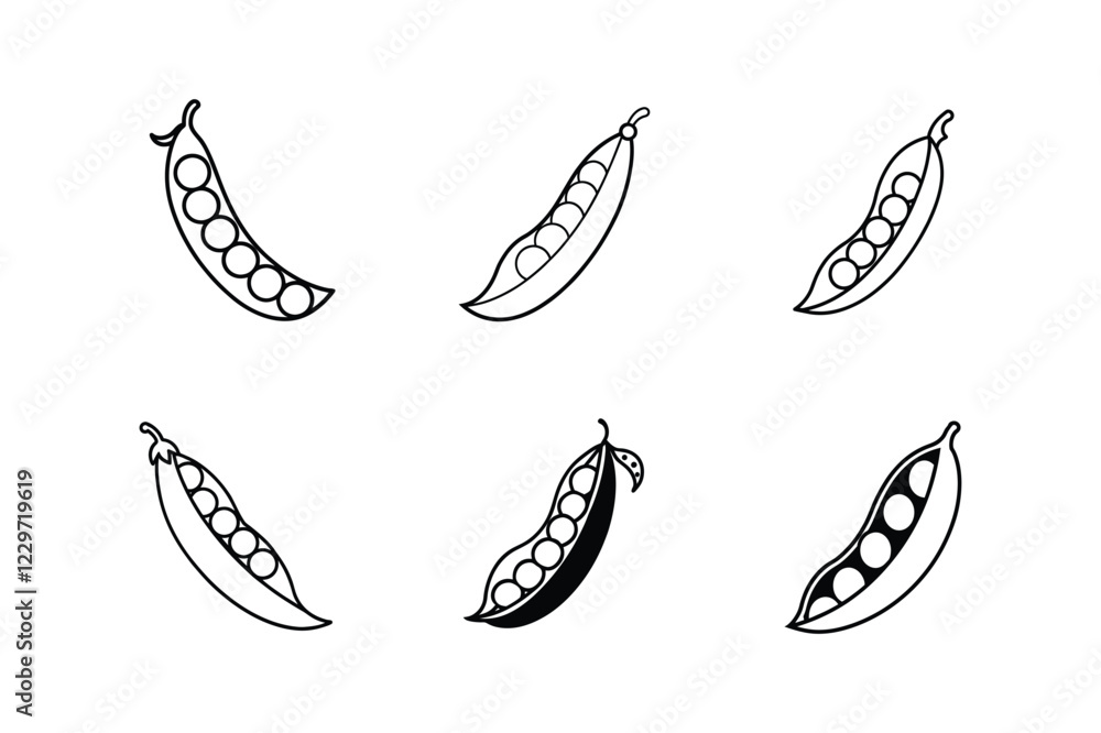 peas icon line art vector illustration peas icon line art vector illustration