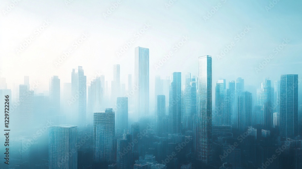Cityscape in a Blue Haze Cityscape in a Blue Haze