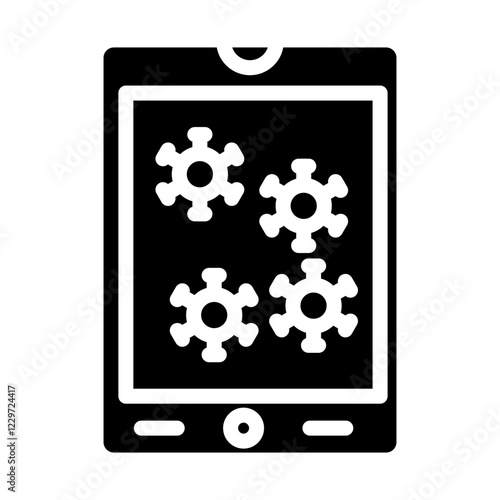 Vector Design Phone Virus Icon Style