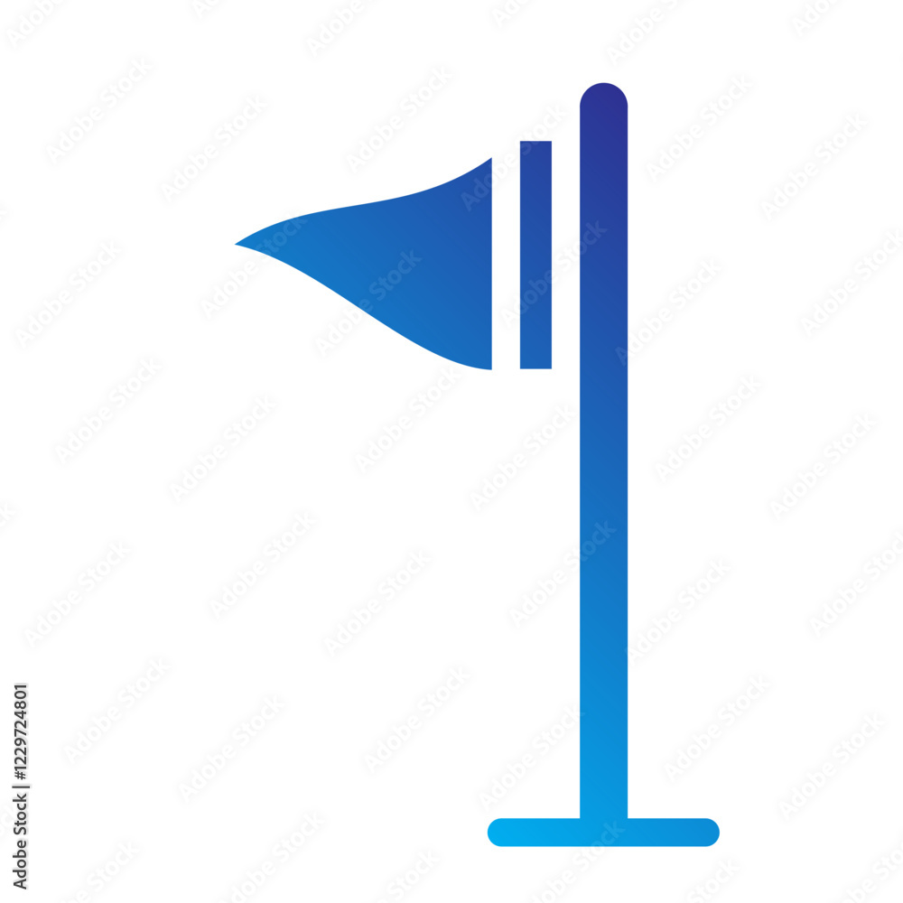 Ski Pole Solid Gradient Icon Ski Pole Solid Gradient Icon