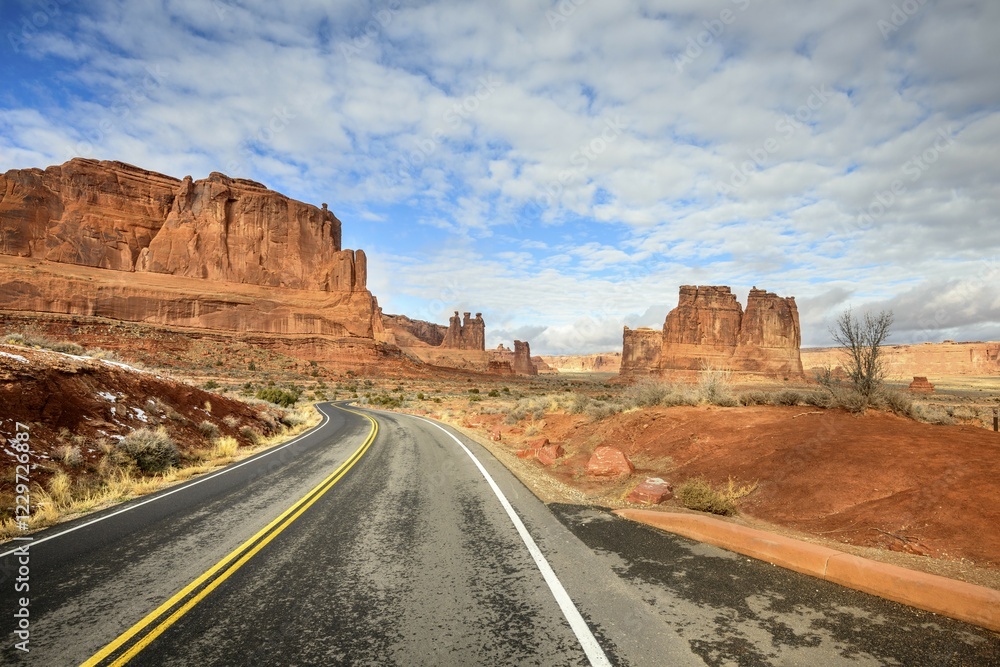 Arches Scenic Drive, Arches National Park, Utah, USA, North America