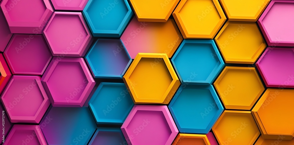 Vibrant Hexagon Pattern Abstract Background Image Vibrant Hexagon Pattern Abstract Background Image