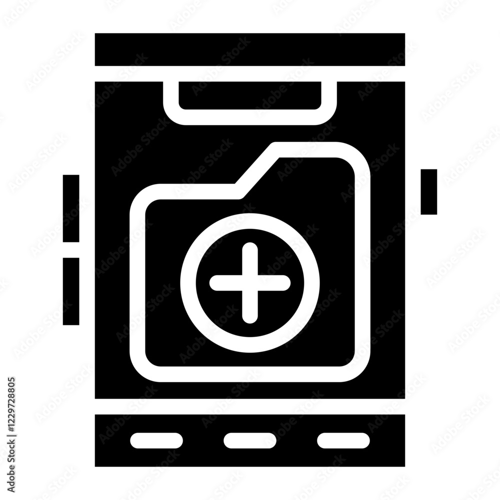 Vector Design Mobile Folder Icon Style Vector Design Mobile Folder Icon Style
