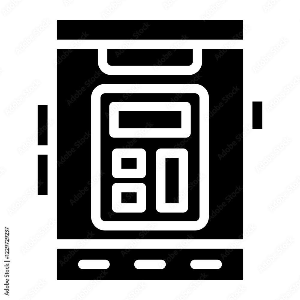 Vector Design Mobile Calculator Icon Style Vector Design Mobile Calculator Icon Style