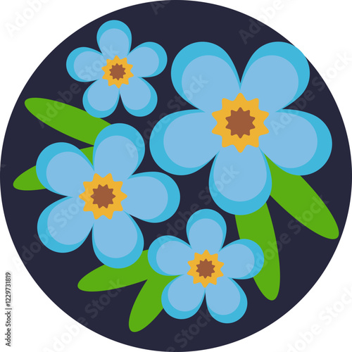The Alpine Forget Me Not is Alaska's official state flower, symbolizing the state's natural beauty and resilience in harsh climates.