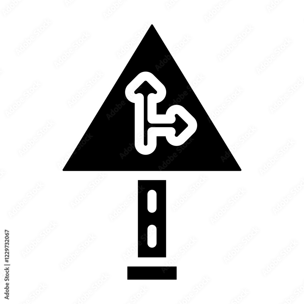 Vector Design Side Road Left Icon Style Vector Design Side Road Left Icon Style