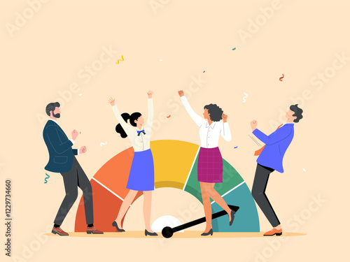 Team commitment or motivation for success in the company