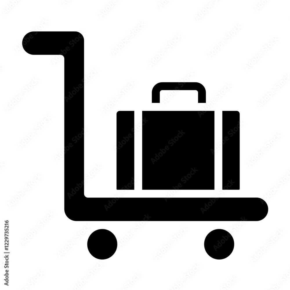 Vector Design Luggage Cart Icon Style Vector Design Luggage Cart Icon Style