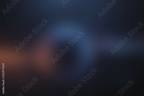 Abstract image with dark background and blurred orange and blue lights giving a mysterious vibe, Blurr Background, AI generated