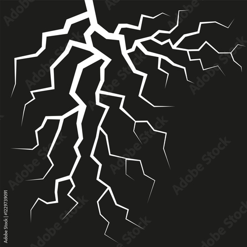 White cracks. Cracks in the ground, cracks on the surface of the earth from an earthquake.