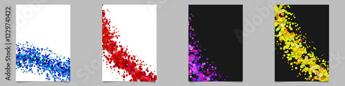 Abstract brochure backgrounds with colored dots