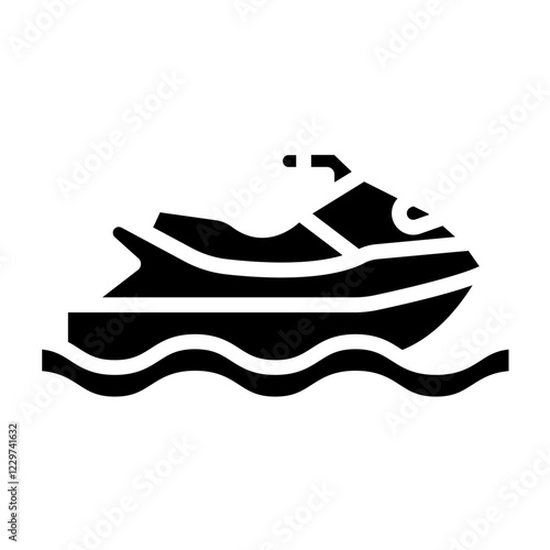 Vector Design Jet Ski Icon Style