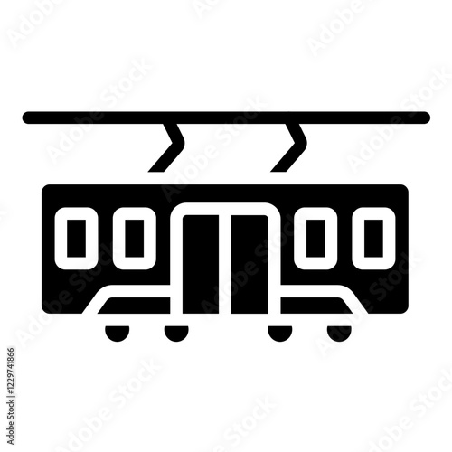 Vector Design Tramcar Icon Style