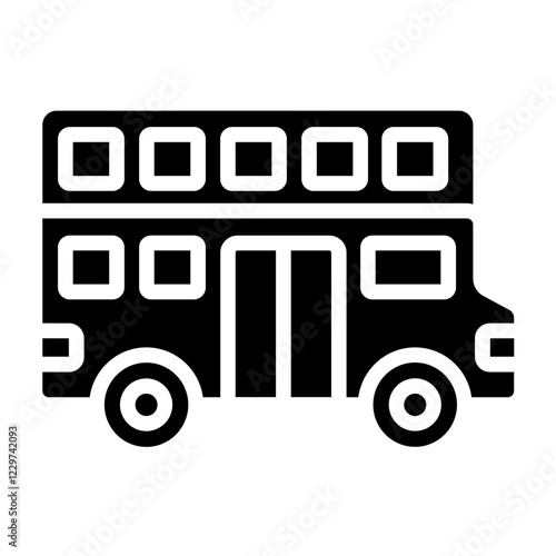 Vector Design Double Decker Icon Style
