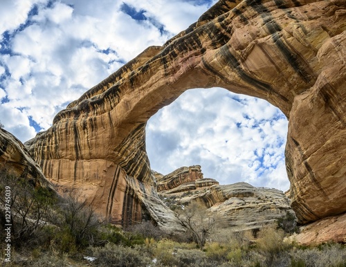 Sipapu Bridge, natural arch, Natural Bridges National Monument, Utah, United States, North America photo