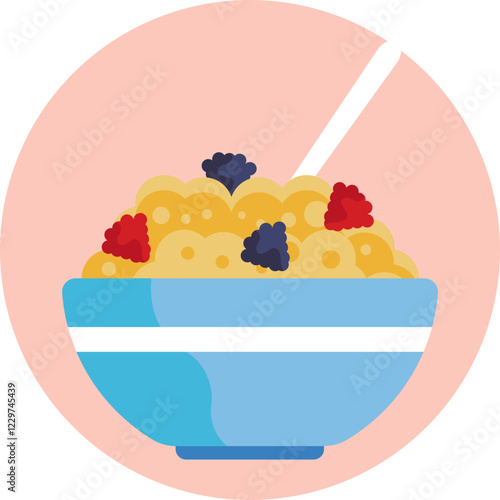 Breakfast Food: Cereal is a common breakfast item, often enjoyed with milk, offering a quick and nutritious start to the day. photo