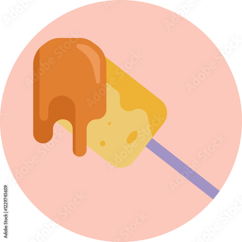 A corn dog is a hot dog coated in a thick layer of cornmeal batter and deep-fried, often served with mustard or ketchup.