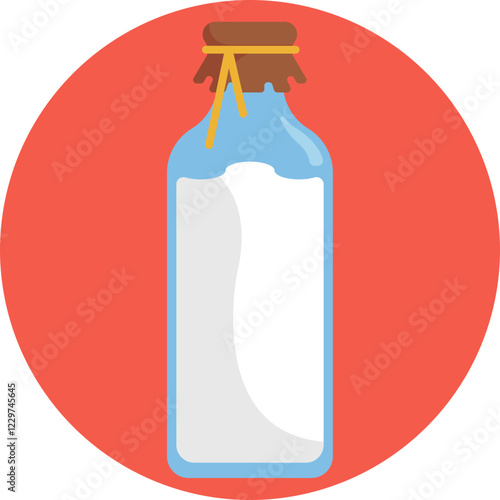 The milk bottle represents one of the most basic and widely consumed dairy products, often used for drinking or in cooking.