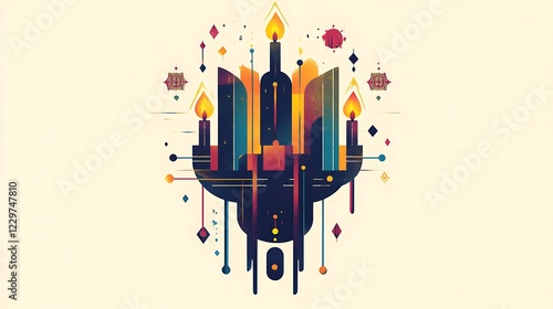 Abstract city chandelier design