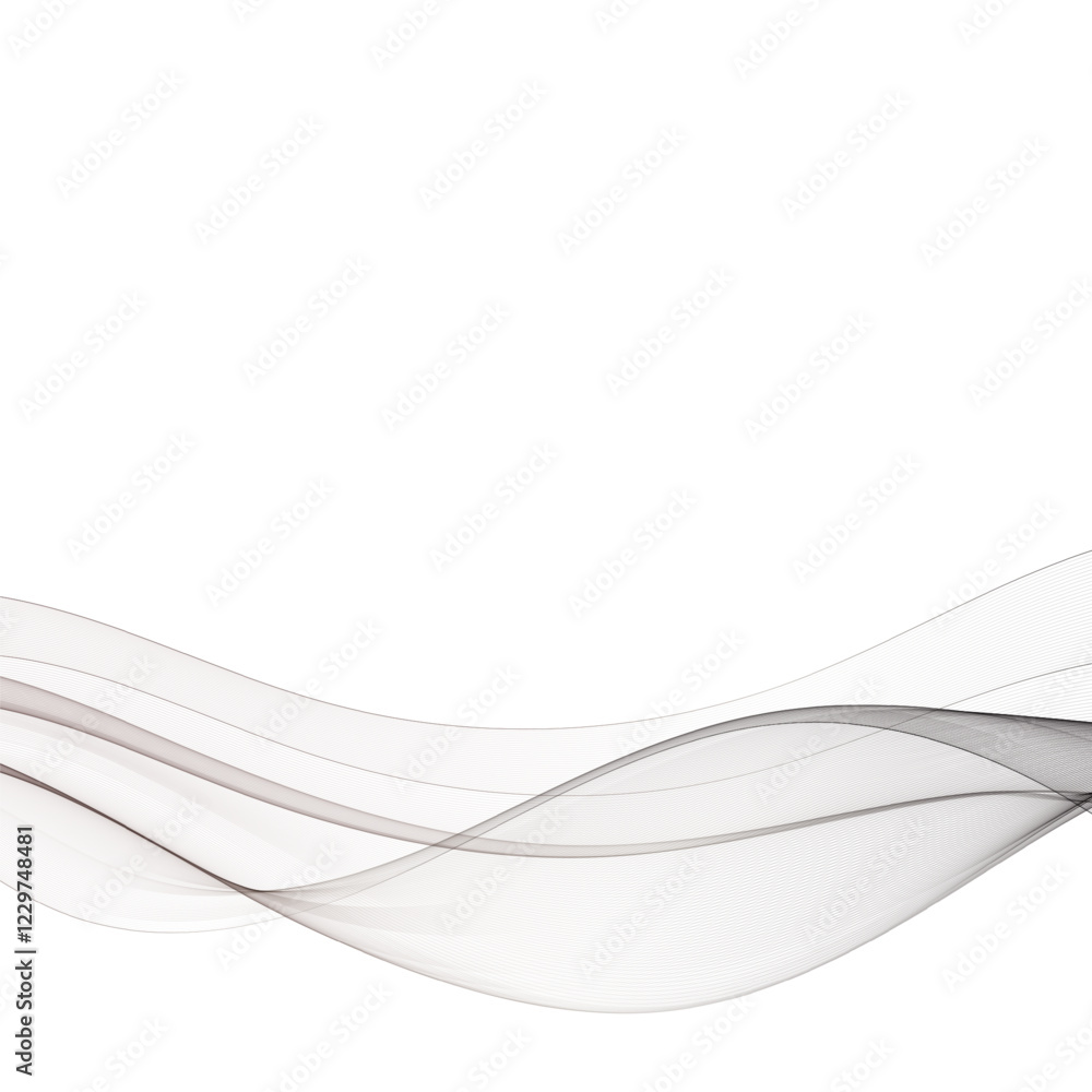 Fototapeta premium Gray wave pattern. Colorful vector wave. Decor element.