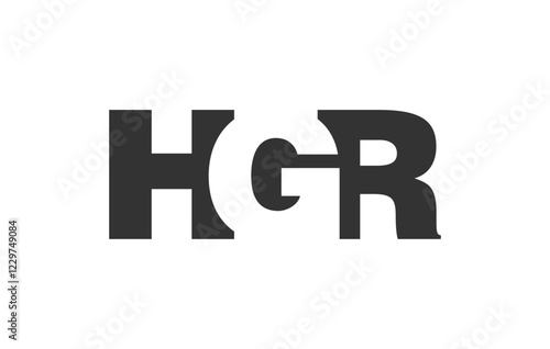 HGR logo design. Initial letter H G R bold font style for tech startups, consulting, corporate branding. Creative company name, headlines typography identity, trendy logotype.