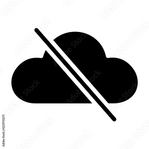 Vector Design Cloud Inaccessible Icon Style