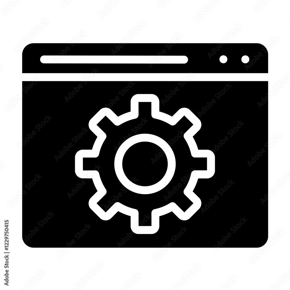 Vector Design Browser Setting Icon Style Vector Design Browser Setting Icon Style
