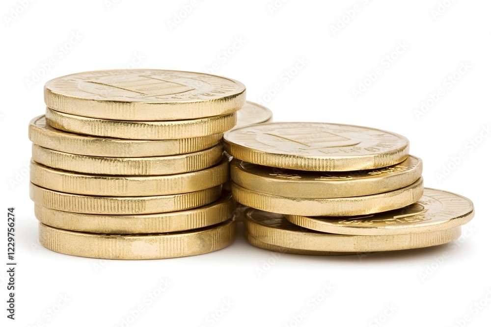 Stacked Gold Coins Showing Wealth and Symbol of Prosperity Stacked Gold Coins Showing Wealth and Symbol of Prosperity