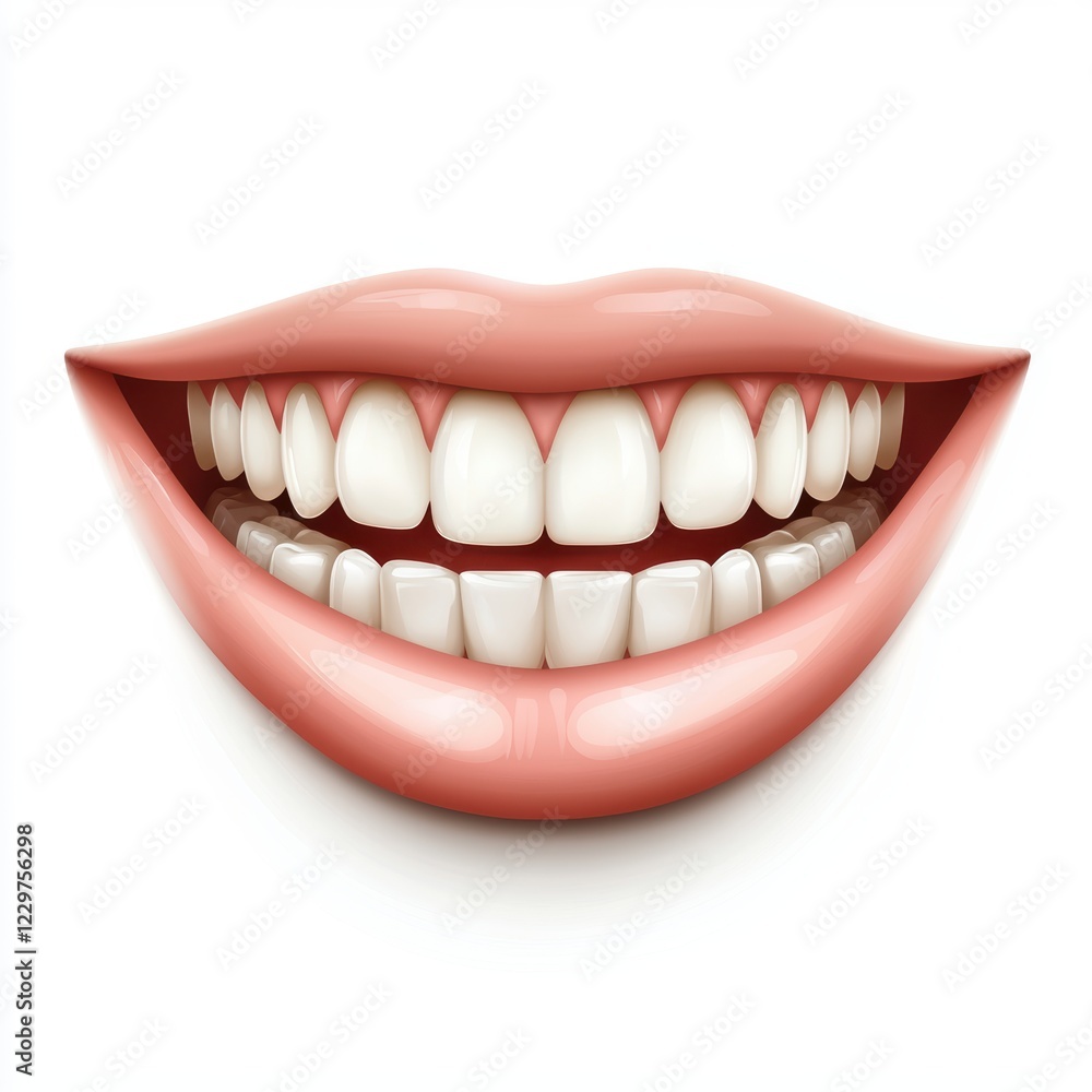 wide, natural smile with visible dimples and perfect teeth, placed on a bright white background wide, natural smile with visible dimples and perfect teeth, placed on a bright white background