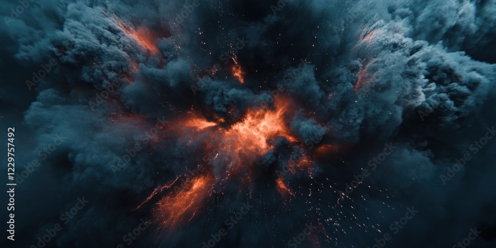 Inferno: A Volcanic Eruption's Fiery Embrace Inferno: A Volcanic Eruption's Fiery Embrace